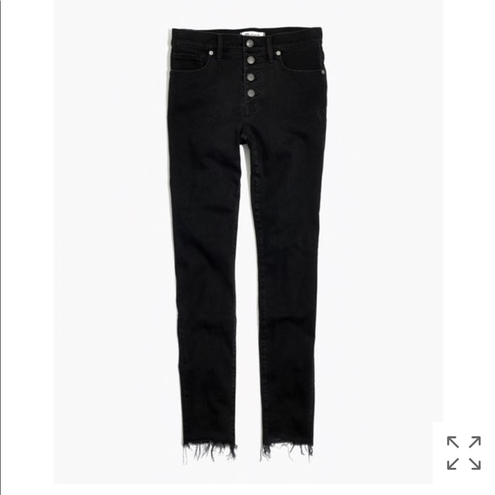 Madewell 9” High-rise skinny jeans: button though